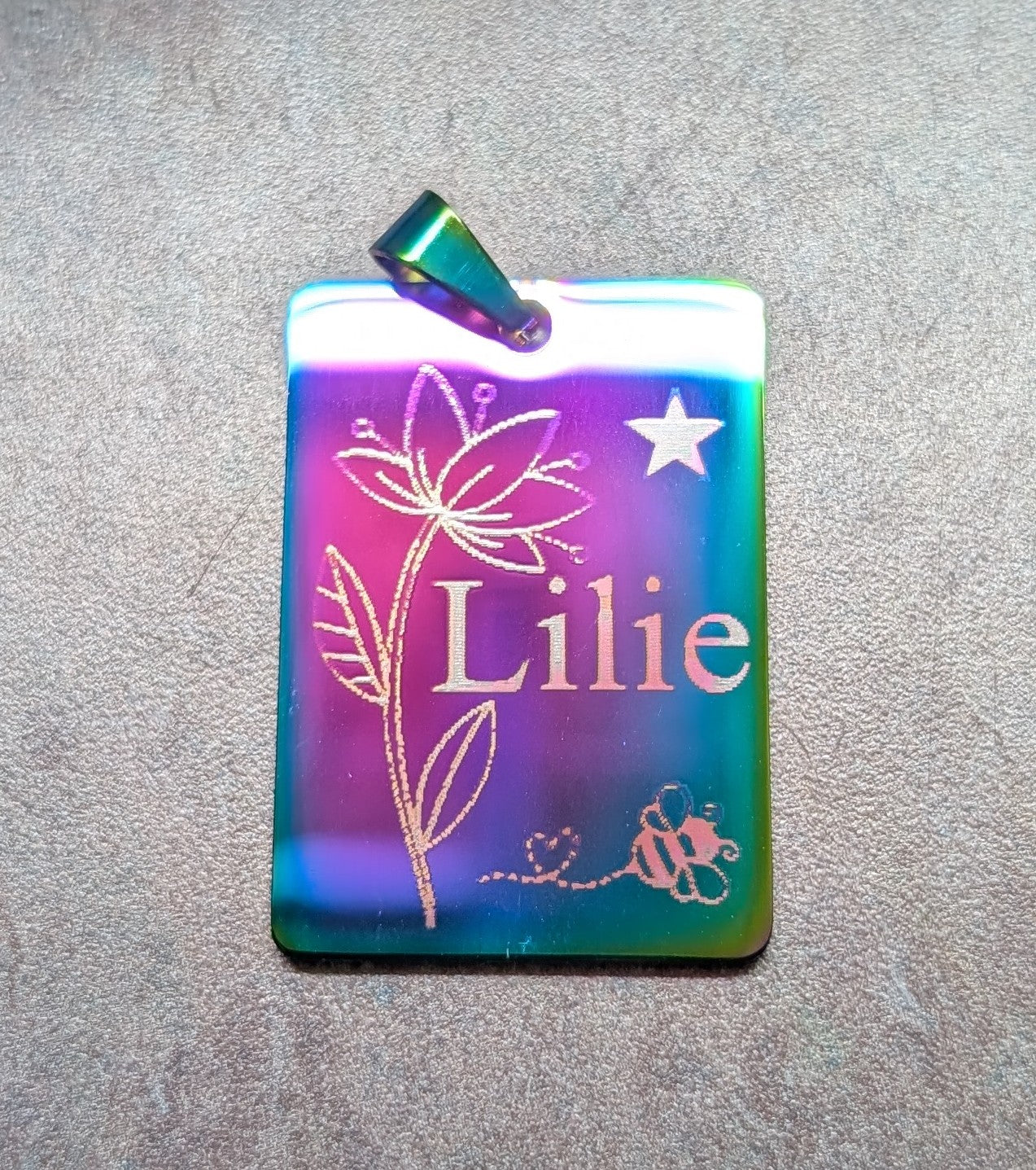 SS Multicolor Customized Pendant 28 x 40 mm