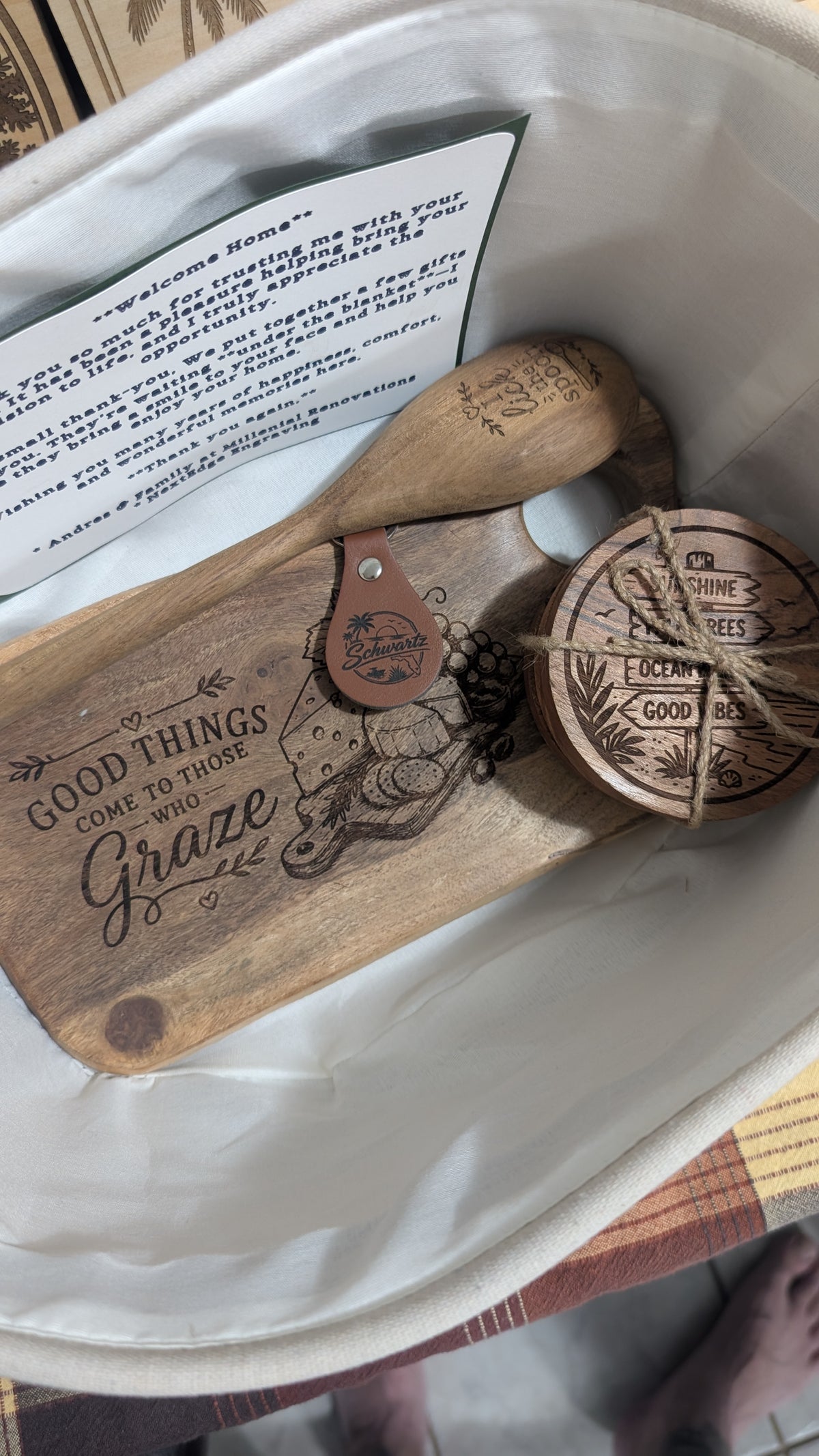 Signature Home Gift Basket - Custom Engraved