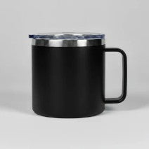 Custom Engraved Steel Mug w/ Handle